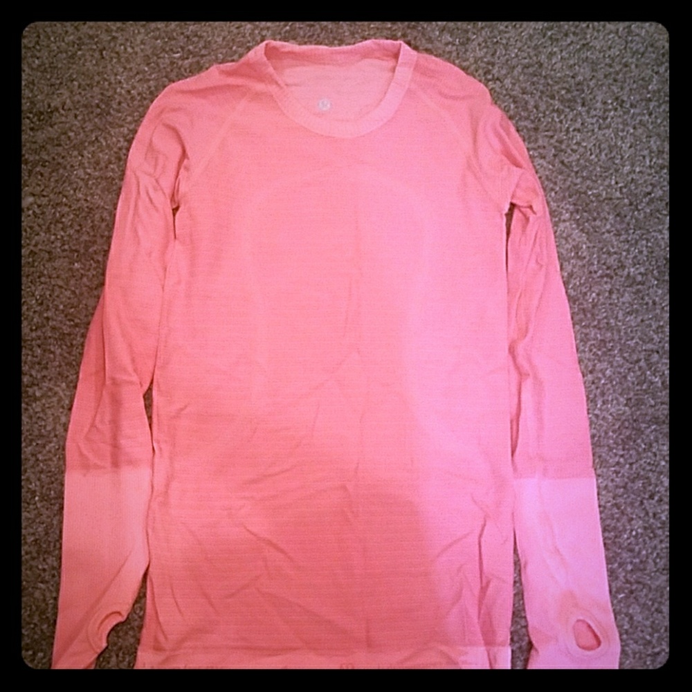 Long sleeve lululemon tshirt orange